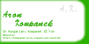 aron kompanek business card